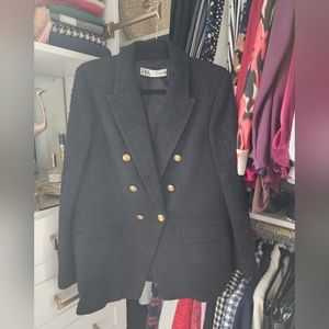 Zara Textured Double Blazer XL